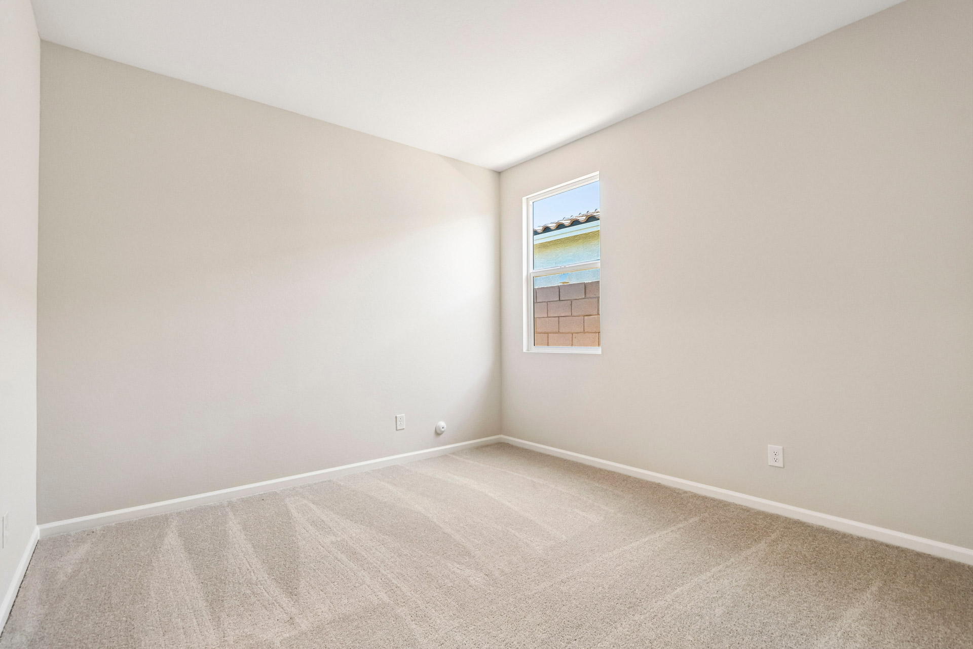 A room with a window.