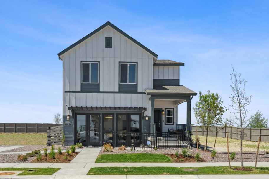 A house with a fence around it.