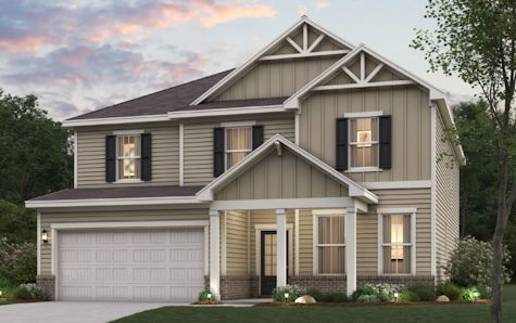 A house with a garage.