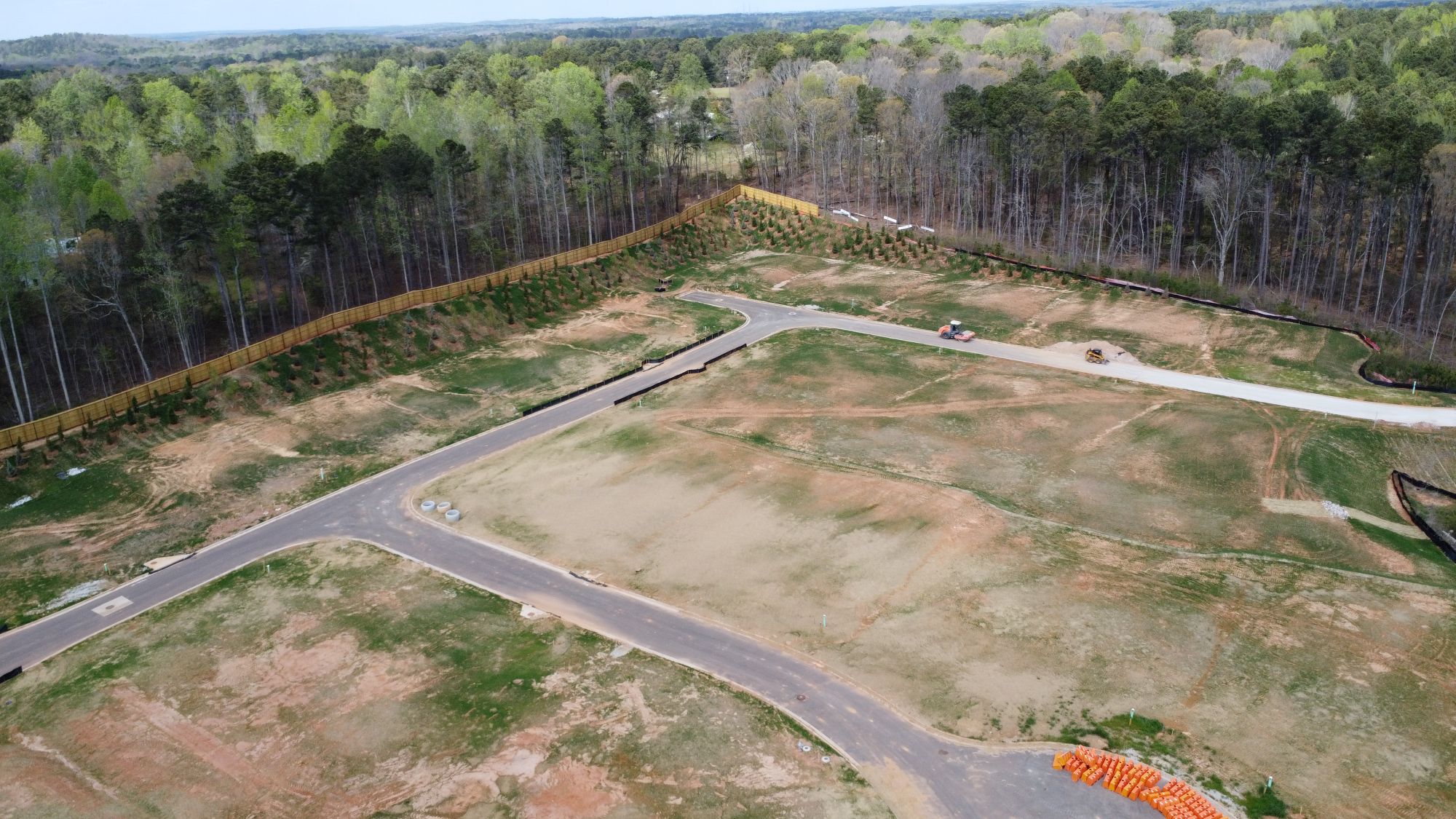 A road with trees on the side.