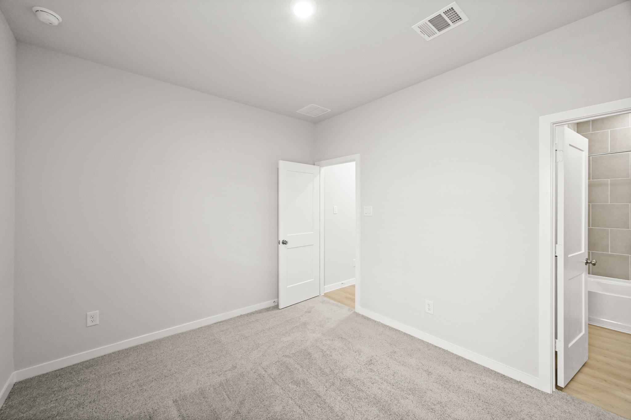 A room with white walls.