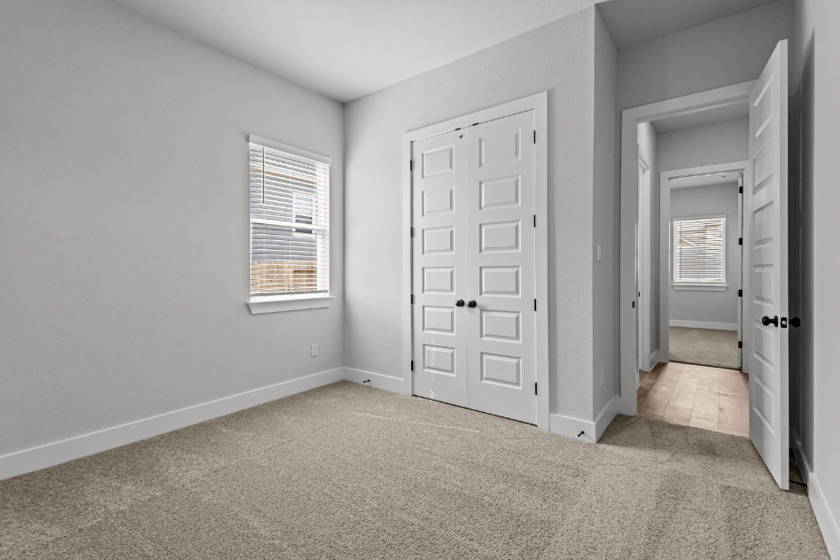 A room with white doors.