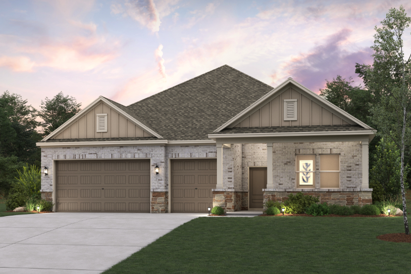 A house with a garage.