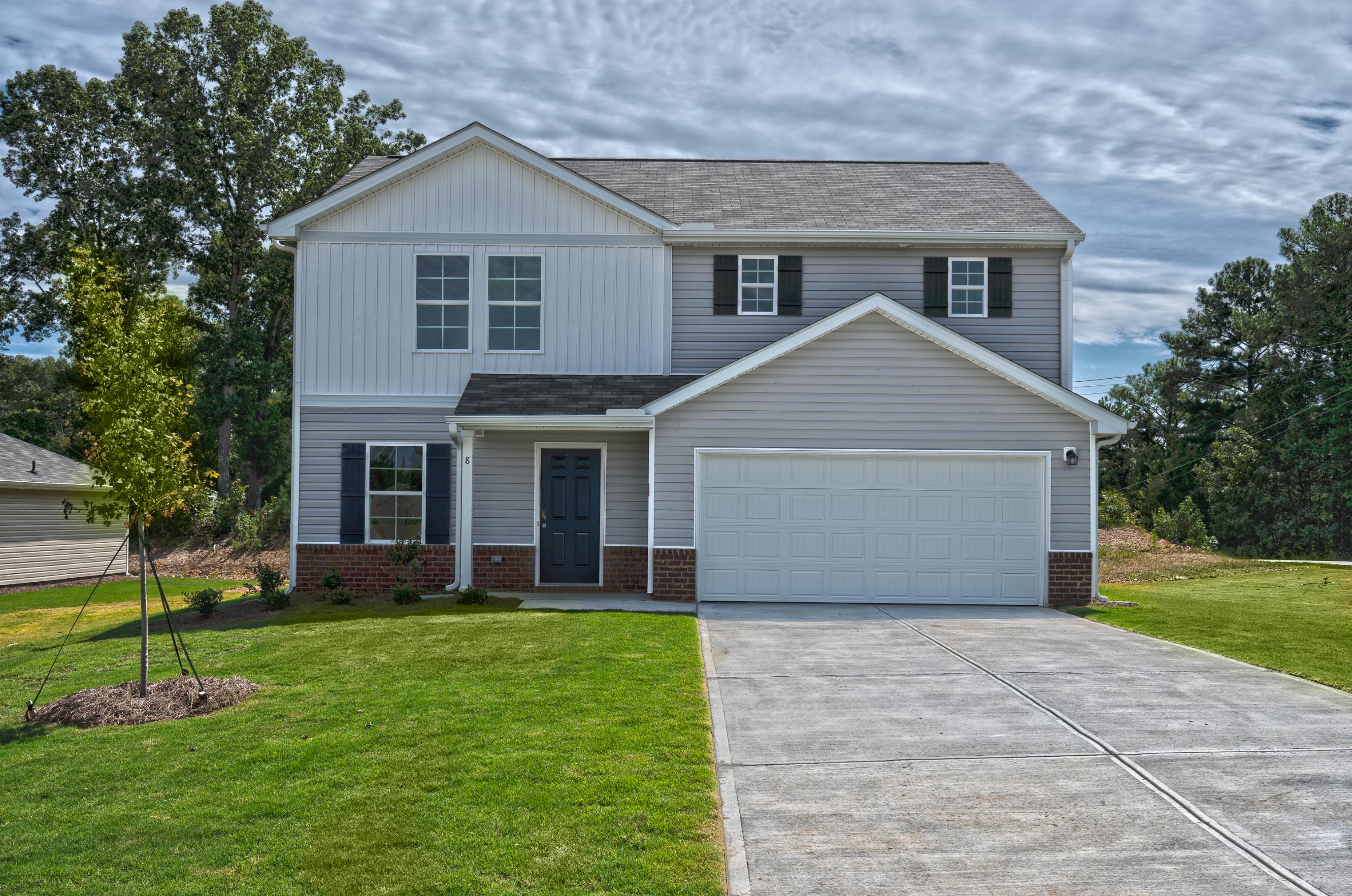 A house with a garage.